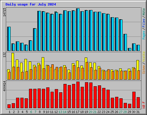 Daily usage for July 2024