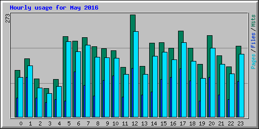 Hourly usage for May 2016