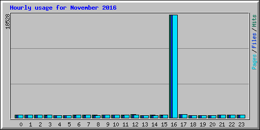 Hourly usage for November 2016