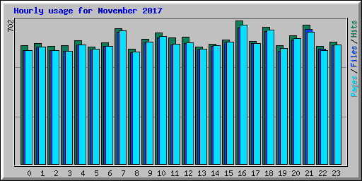 Hourly usage for November 2017