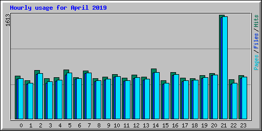 Hourly usage for April 2019