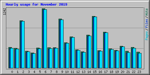 Hourly usage for November 2019