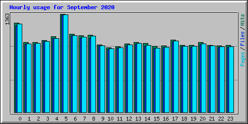 Hourly usage for September 2020