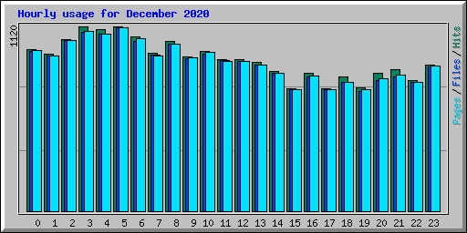 Hourly usage for December 2020