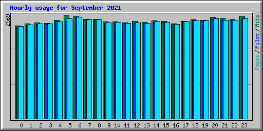 Hourly usage for September 2021