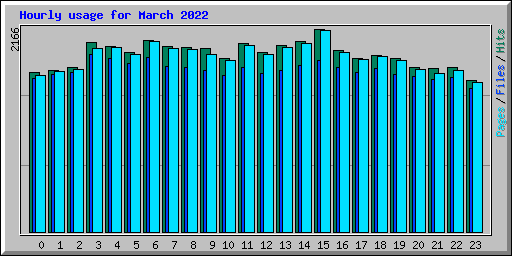 Hourly usage for March 2022