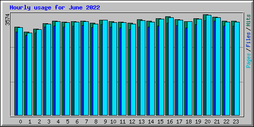 Hourly usage for June 2022