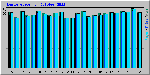 Hourly usage for October 2022
