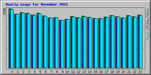 Hourly usage for November 2022