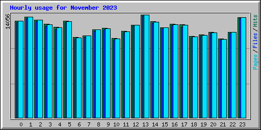 Hourly usage for November 2023