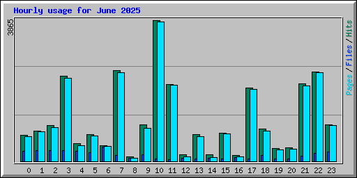 Hourly usage for June 2025